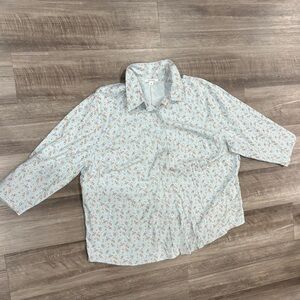 Karen Kane Light Blue Floral Men's Shirt